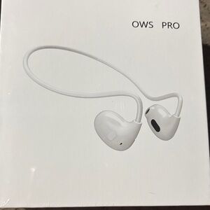 OWS PRO white wireless earbuds